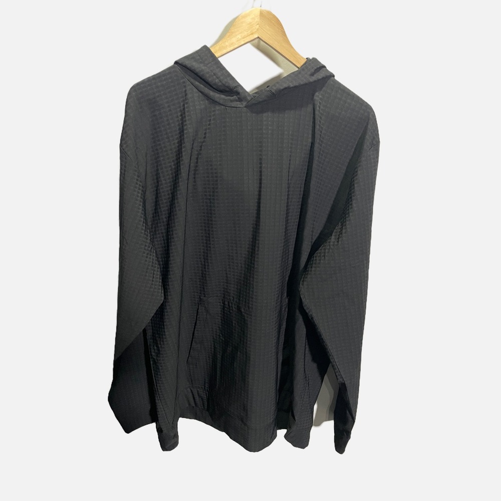 Vancamel Dynamic Flex Mens 2XL Black Grid Texture‎ Lightweight Hoodie Pullover